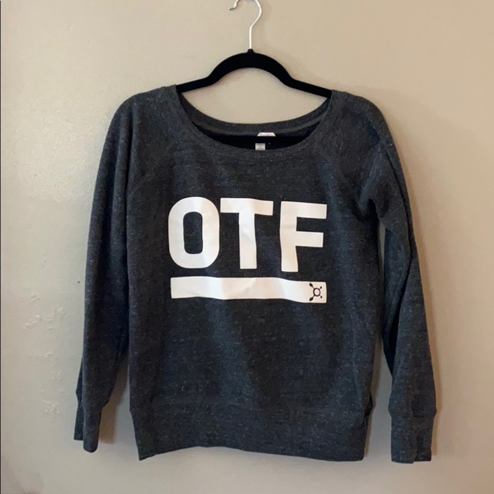 Orangetheory off the shoulder sweatshirt size S